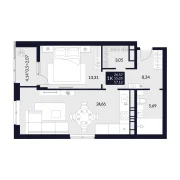 1-комнатная квартира