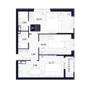 2-х комнатная квартира